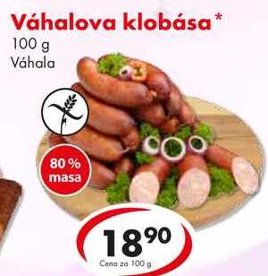 Váhalova klobása, 100 g