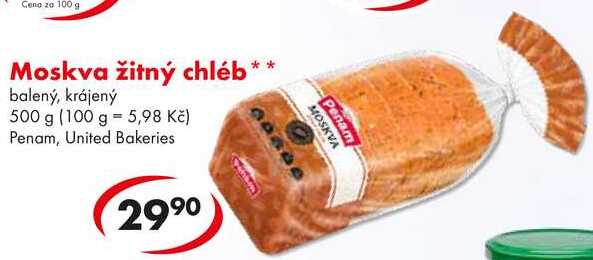 Moskva žitný chléb, 500 g