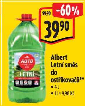 Albert Letní směs do ostřikovačů, 4 l