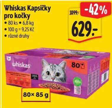 Whiskas Kapsičky pro kočky, 80x 85 g