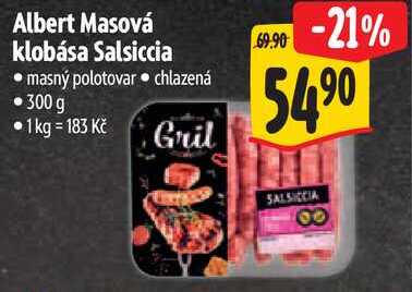 Albert Masová klobása Salsiccia, 300 g