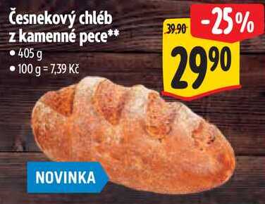 Česnekový chléb z kamenné pece, 405 g
