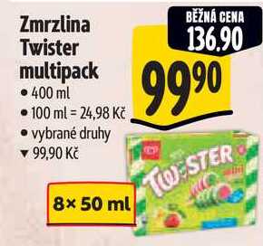 Zmrzlina Twister multipack, 400 ml 