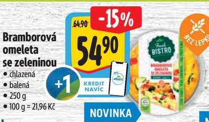 Bramborová omeleta se zeleninou, 250 g