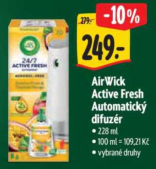 AirWick Active Fresh Automatický difuzér, 228 ml 