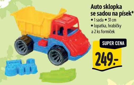 Auto sklopka se sadou na písek