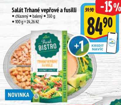 Salát Trhané vepřové a fusilli, 350 g