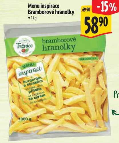 Menu inspirace Bramborové hranolky, 1 kg