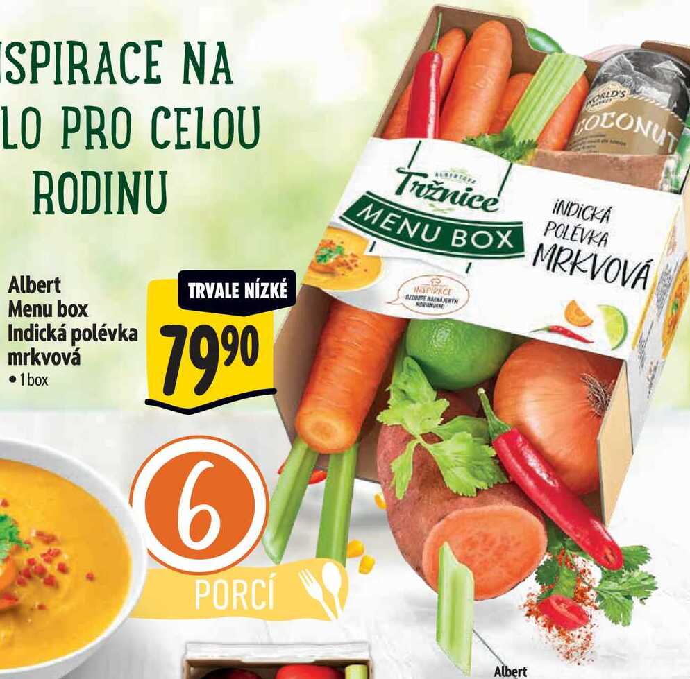 Albert Menu box Indická polévka mrkvová