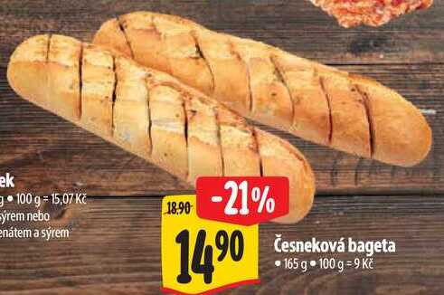 Česneková bageta, 165 g 