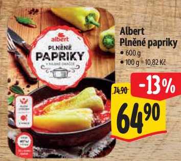 Albert Plněné papriky, 600 g