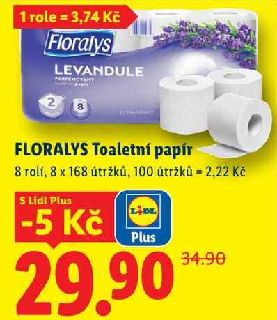 FLORALYS Toaletní papír, 8 rolí