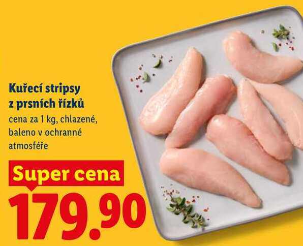 Kuřecí stripsy z prsních řízků, cena za 1 kg