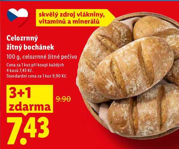 Celozrnný žitný bochánek, 100 g