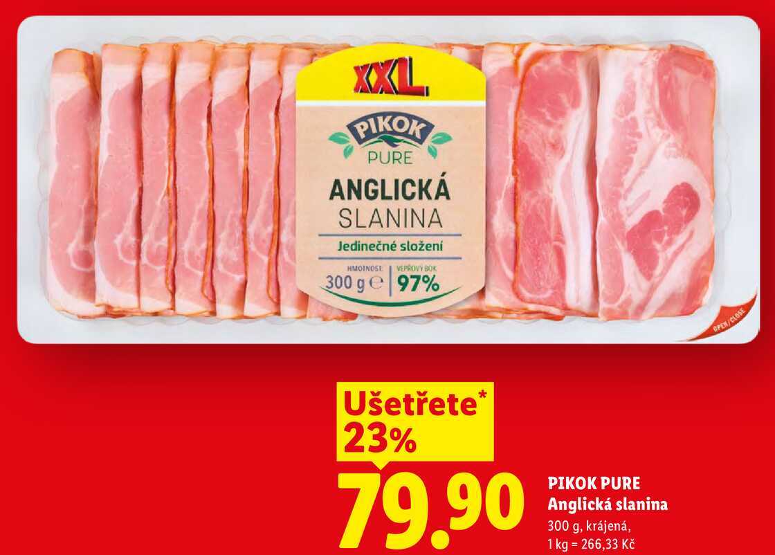 PIKOK PURE Anglická slanina, 300 g