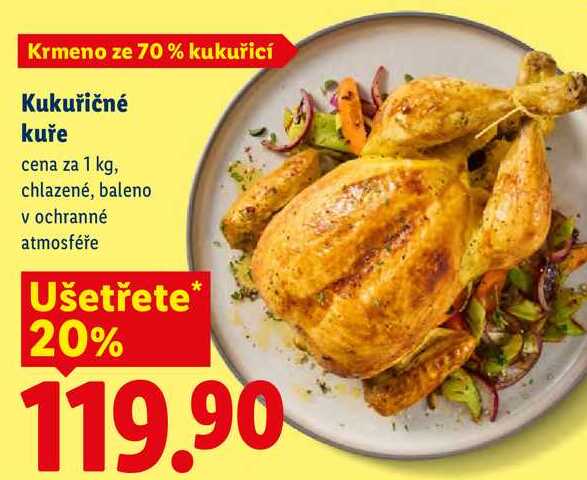 Kukuřičné kuře, cena za 1 kg