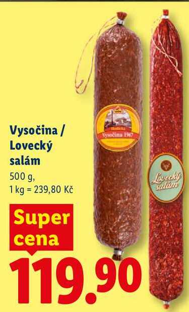 Vysočina/Lovecký salám, 500 g