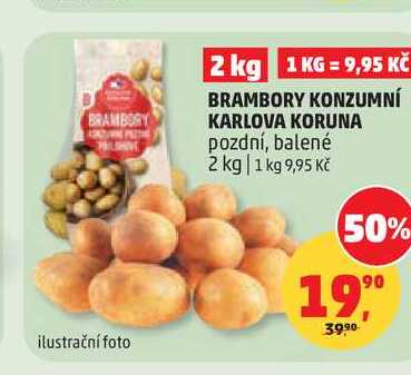 BRAMBORY KONZUMNÍ KARLOVA KORUNA, 2 kg