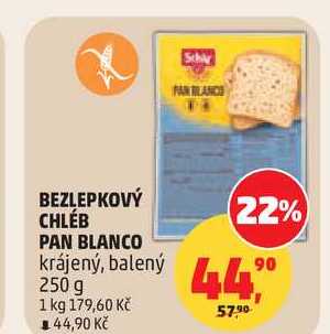 BEZLEPKOVÝ CHLÉB PAN BLANCO, 250 g
