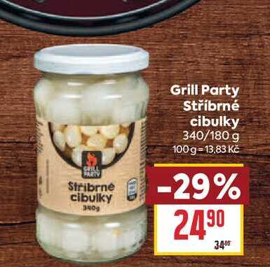 Grill Party Stříbrné cibulky 340/180 g
