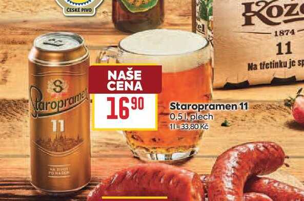 Staropramen 11 0,51 plech