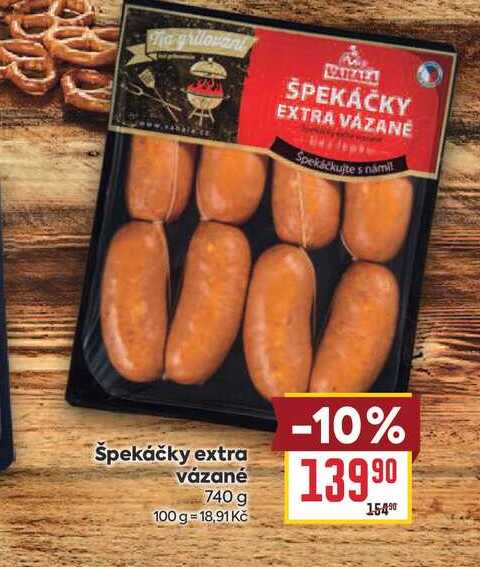 Špekáčky extra vázané 740 g