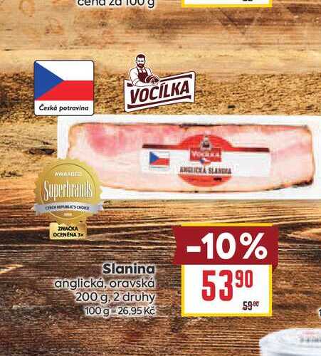 Slanina anglická, oravská 200 g