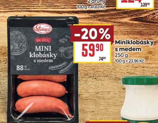 Miniklobásky s medem 250 g