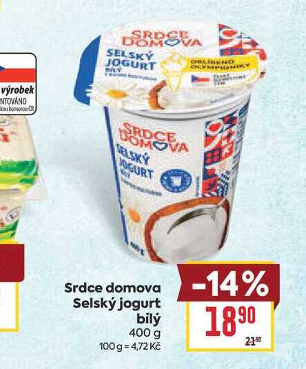 Srdce domova Selský jogurt bílý 400 g