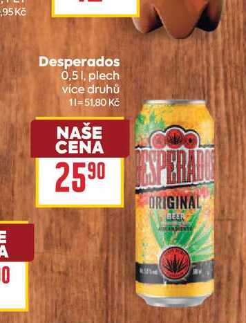 Desperados 0,51, plech
