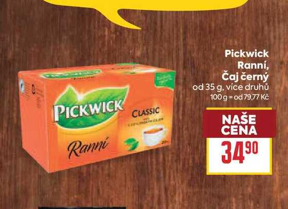 Pickwick Ranni, Čaj černý od 35 g