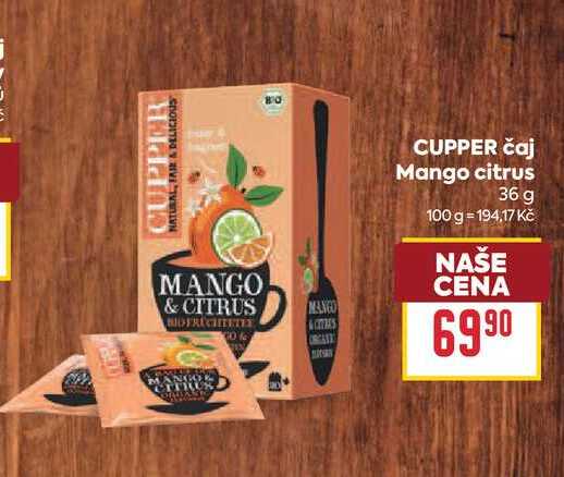 CUPPER čaj Mango citrus 36 g