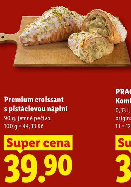 Premium croissant s pistáciovou náplní, 90 g