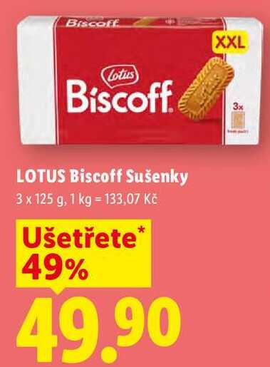 LOTUS Biscoff Sušenky, 3x 125 g