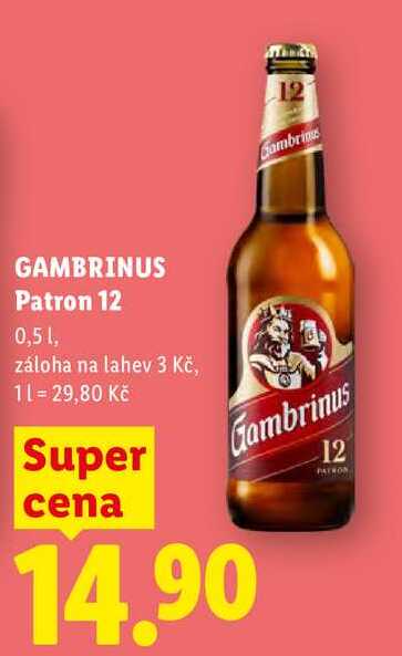 GAMBRINUS Patron 12, 0,5 l