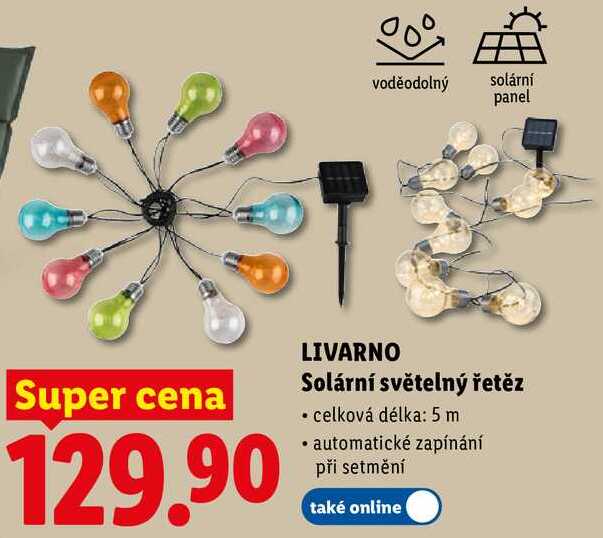 LIVARNO Solární světelný řetěz 