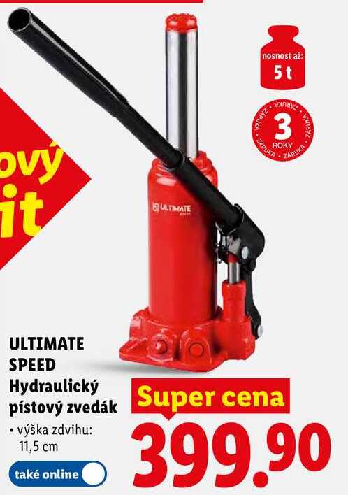 ULTIMATE SPEED Hydraulický pístový zvedák 