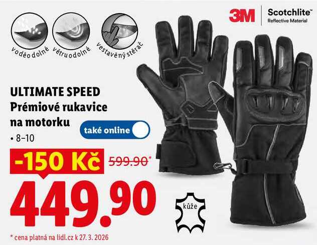 ULTIMATE SPEED Prémiové rukavice na motorku 