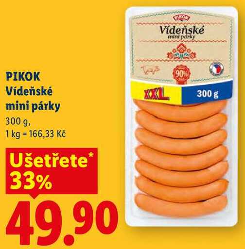 PIKOK Vídeňské mini párky, 300 g