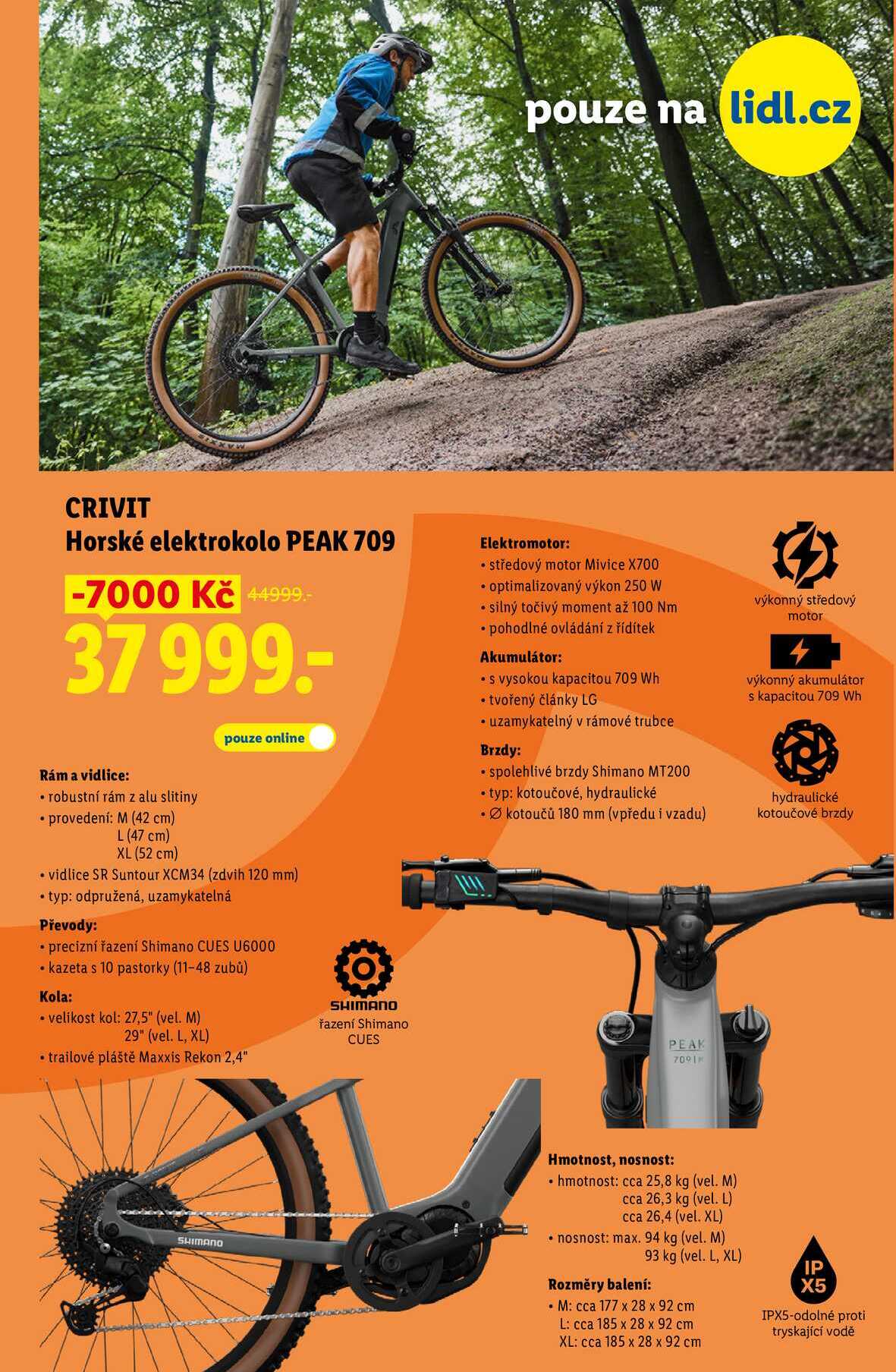 CRIVIT Horské elektrokolo PEAK 709