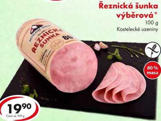 Řeznická šunka výběrová, 100 g