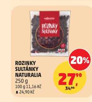 ROZINKY SULTÁNKY NATURALIA, 250 g