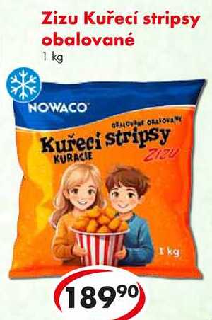 Zizu Kuřecí stripsy obalované, 1 kg