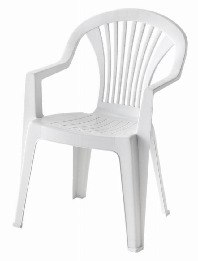 Stohovatelná židle rozměry: 57 x 58 x 82 cm bílá