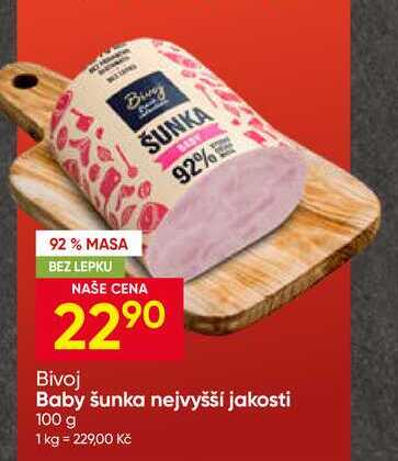 Bivoj Baby šunka nejvyšší jakosti 100 g 