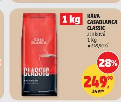 KÁVA CASABLANCA CLASSIC zrnková, 1 kg
