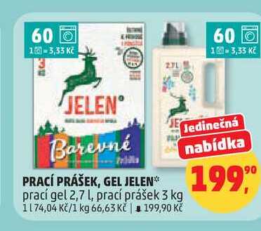 PRACÍ GEL JELEN, 2,7 l