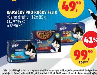KAPSIČKY PRO KOČKY FELIX, 12x 85 g