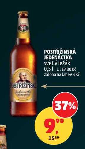 POSTŘIŽINSKÁ JEDENÁCTKA světlý ležák, 0,5 l