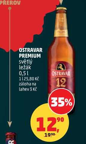 OSTRAVAR PREMIUM světlý ležák, 0,5 l